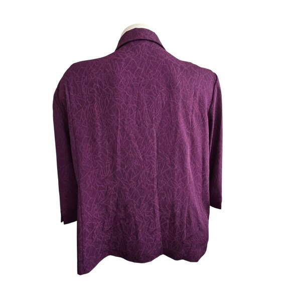 Vintage Purple Textured Button-Up Blazer Womans Plus Size 3x Russel Kent JJ4035 - Picture 6 of 11